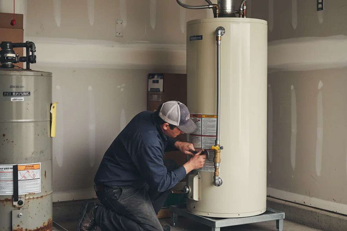 Water heater and shutoff valve replacement in Fort Mc Coy